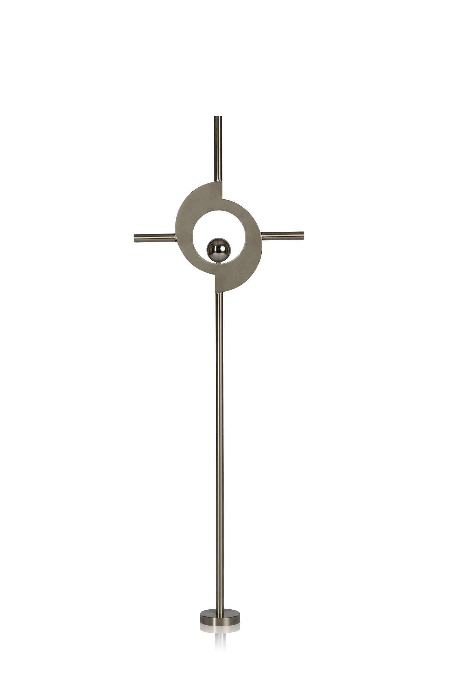 Kreuz aus rostfreiem Edelstahl, Mittelteil gestrahlt